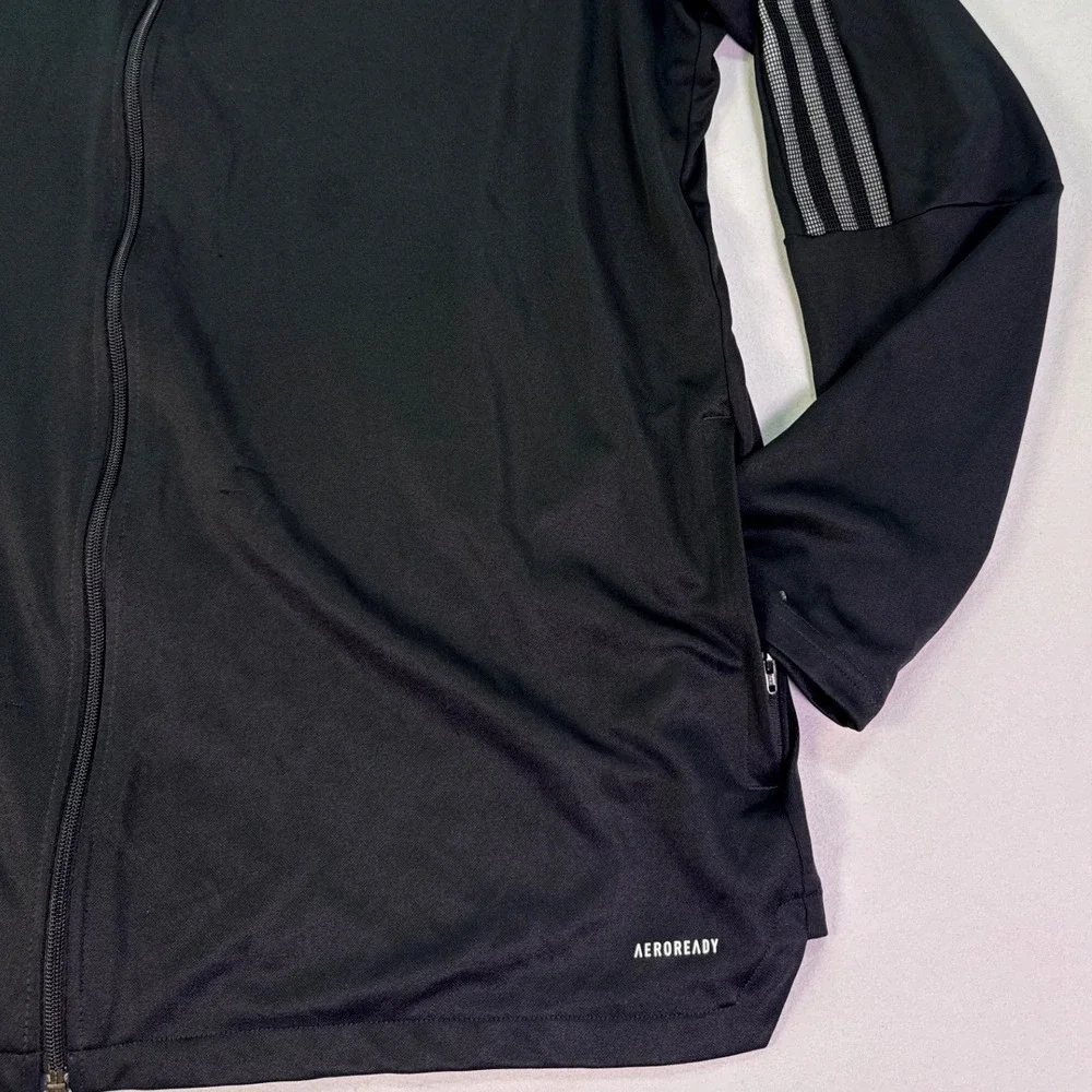 Adidas Mens Primegreen Aeroready Track Jacket Black White 3XLT Big and Tall Zip